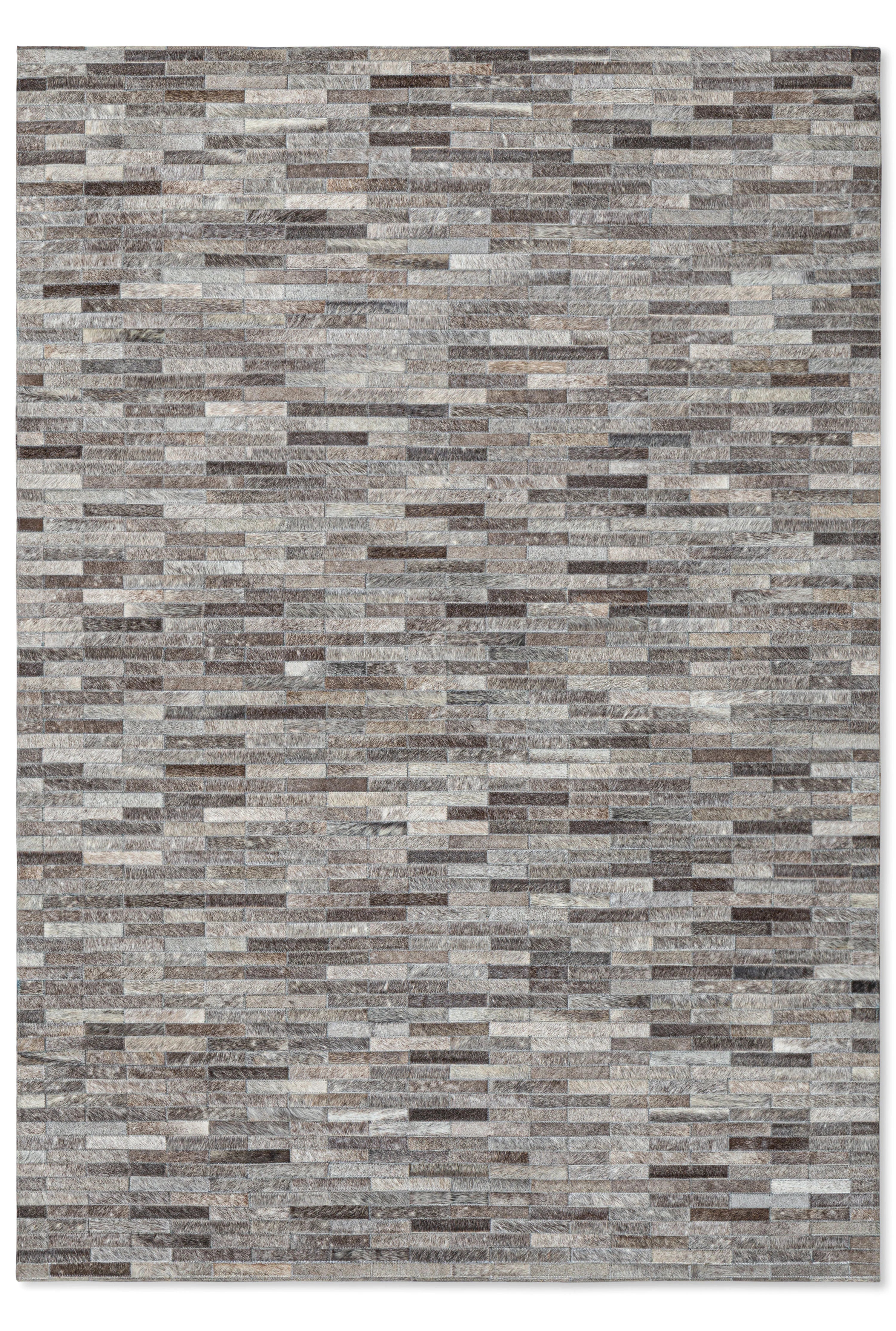 Tapete Cow Hide Rug Brick Dark Grey