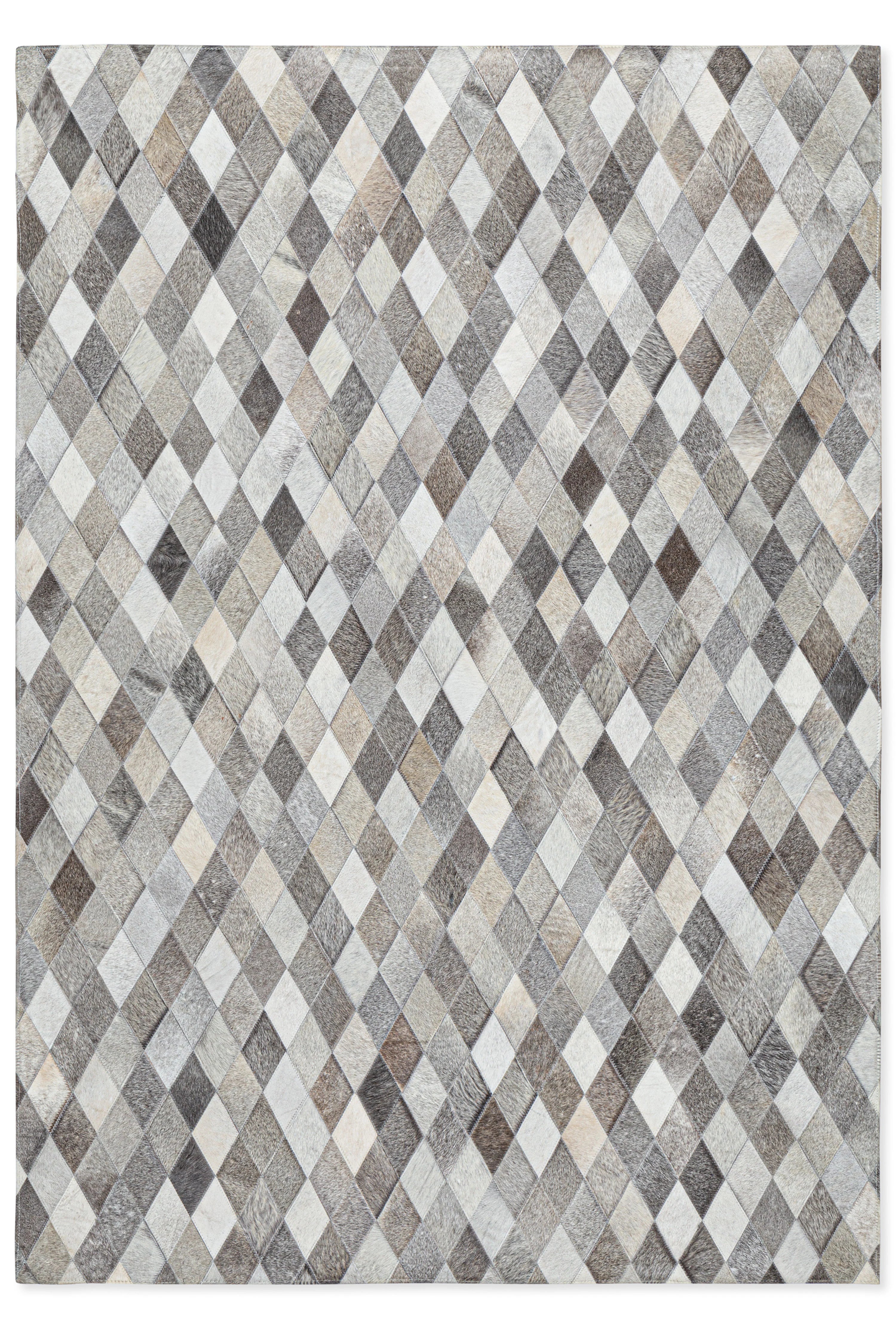 Tapete Cow Hide Rug Diamond Grey