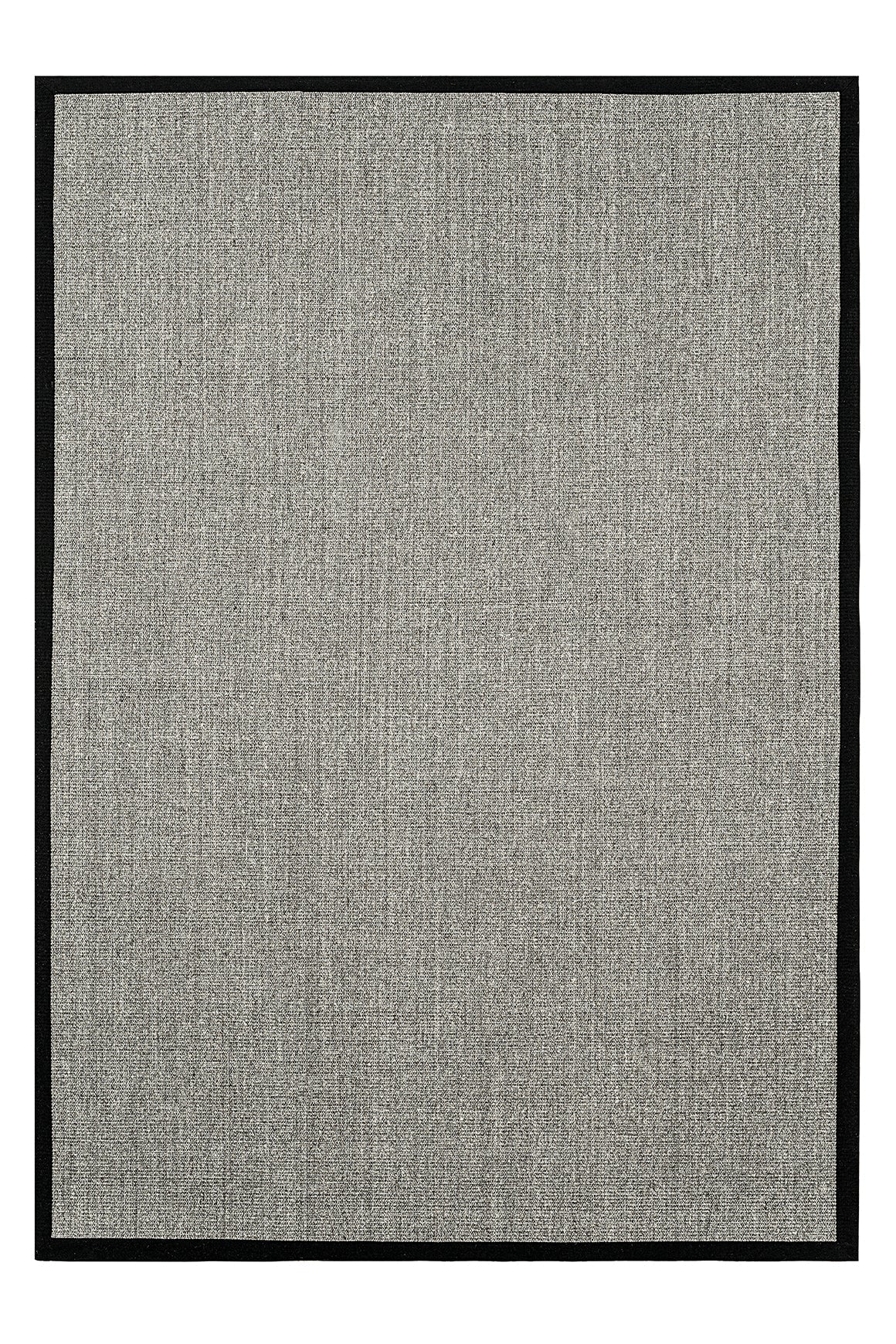 Tapete Sisal Border Dove Grey Mix / Black