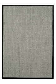 Tapete Sisal Border Dove Grey Mix / Black