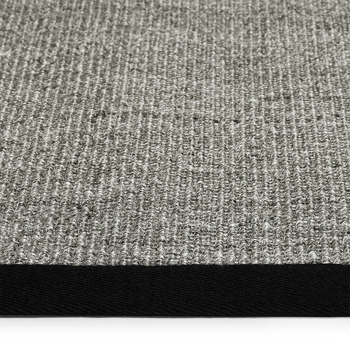 Tapete Sisal Border Dove Grey Mix / Black