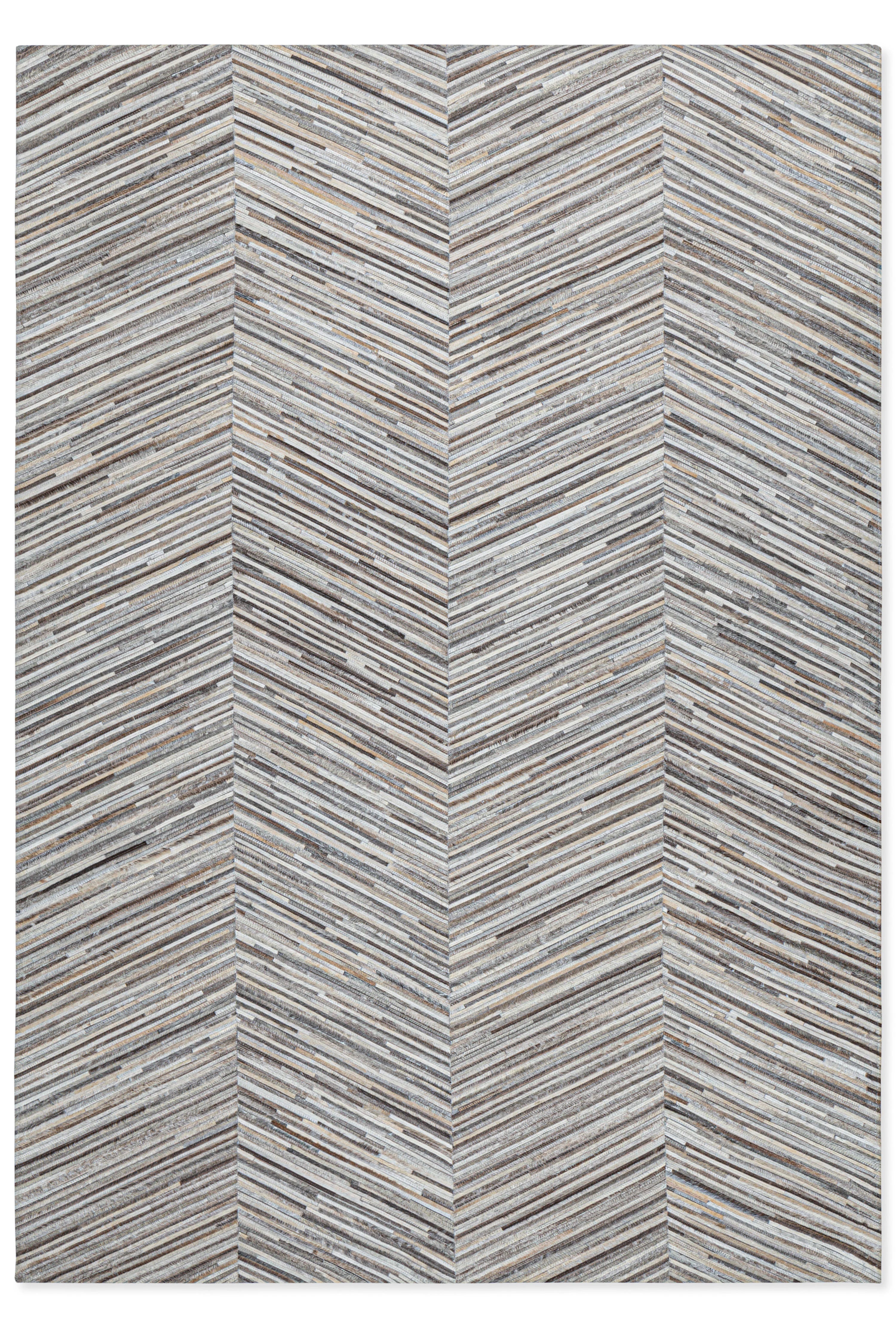 Tapete Cow Hide Fino Dark Grey