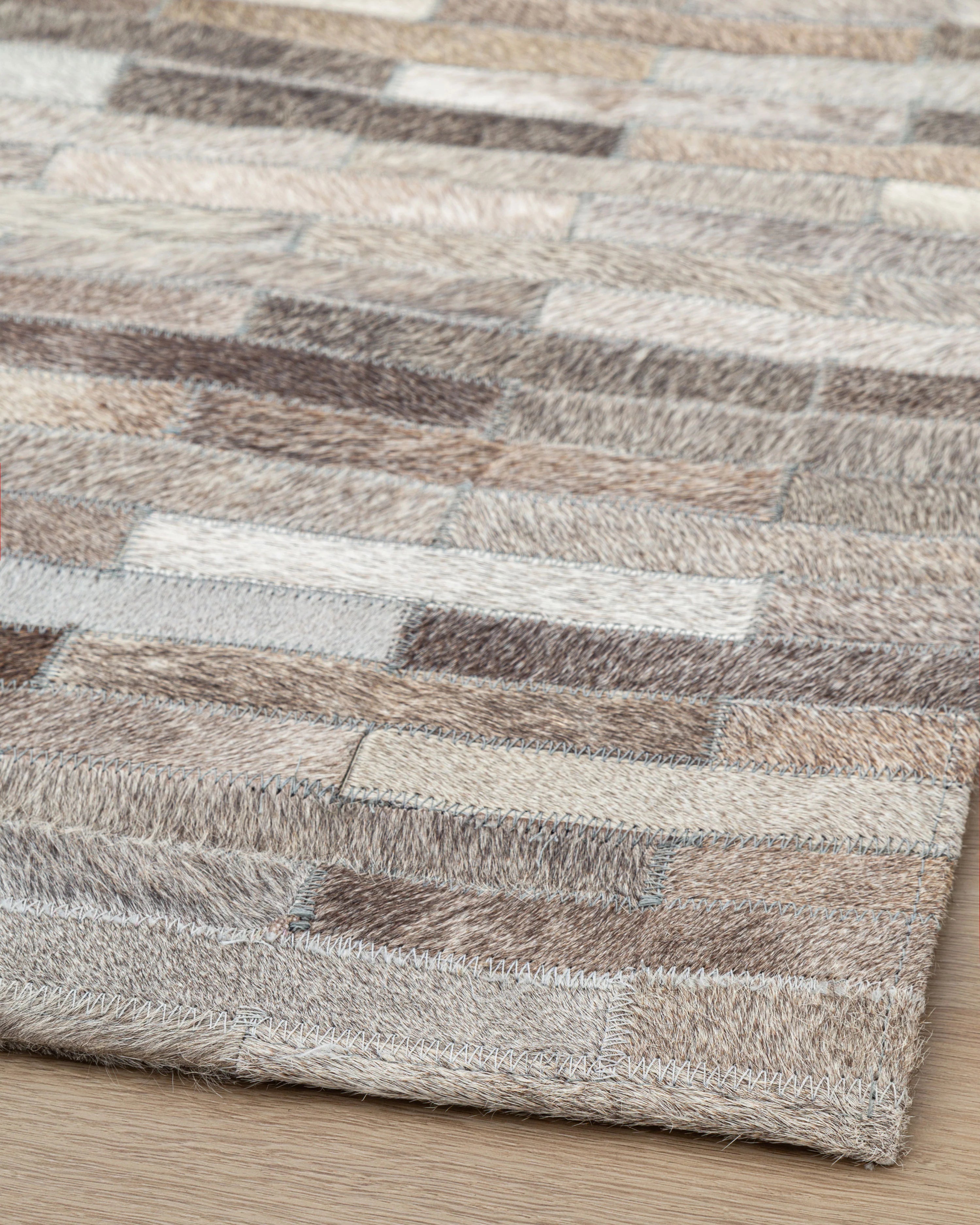 Tapete Cow Hide Rug Brick Dark Grey