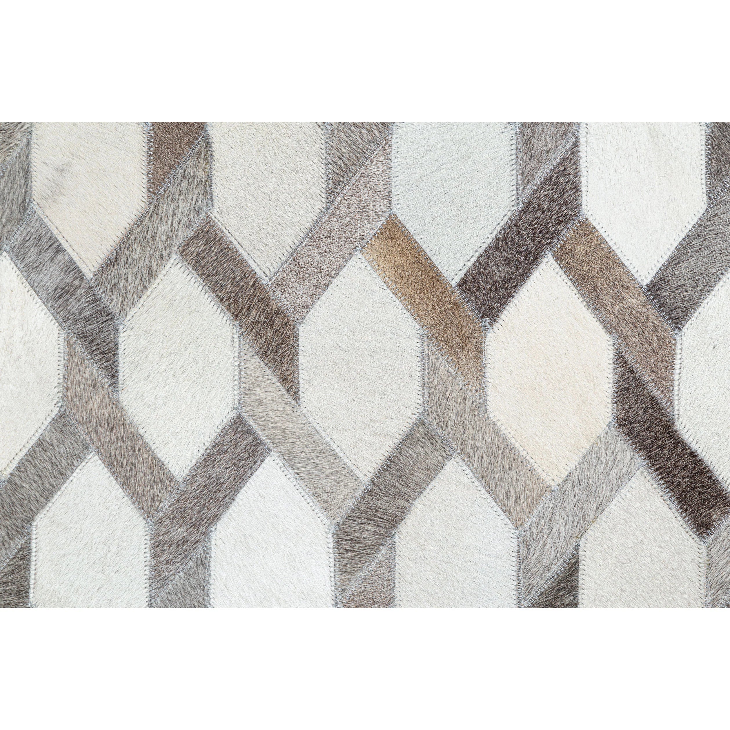 Tapete Cow Hide Rug Chain Dark Grey