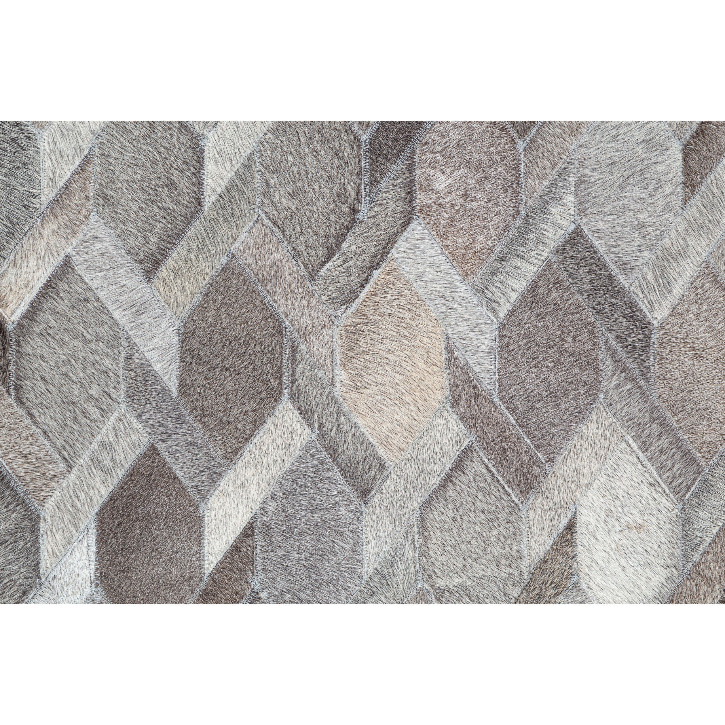 Tapete Cow Hide Rug Chain Simply Grey