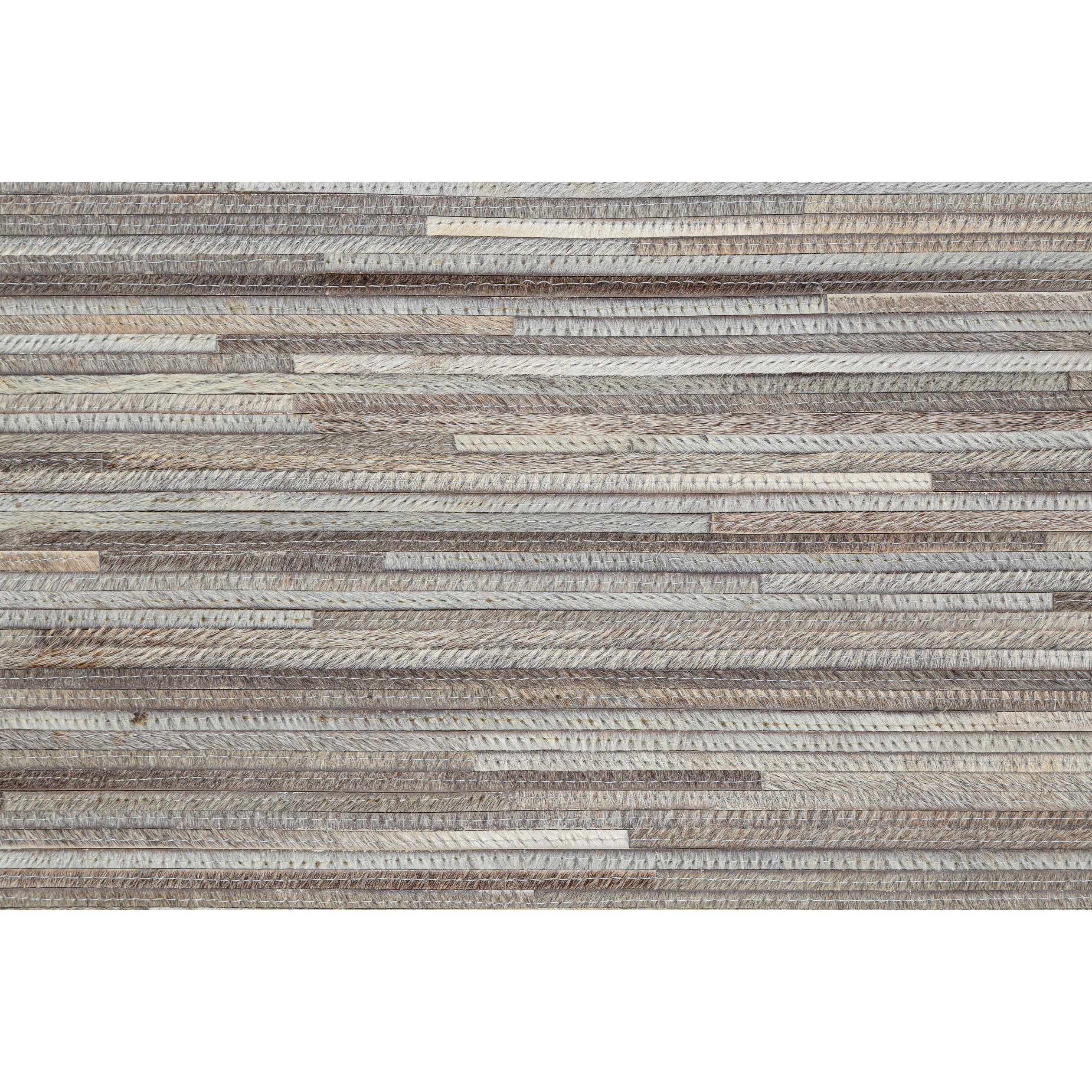 Tapete Cow Hide Rug Fino Stripe Grey