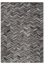 Tapete Cow Hide Rug Parquet Dark Grey