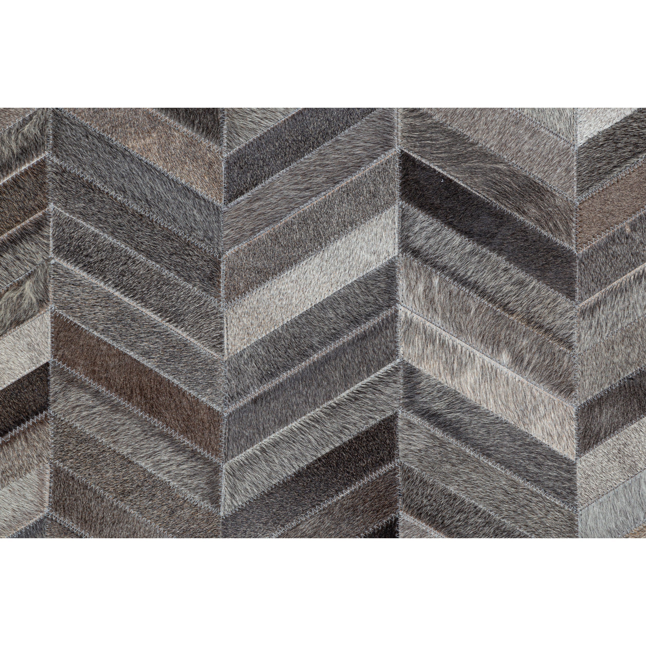 Tapete Cow Hide Rug Parquet Dark Grey