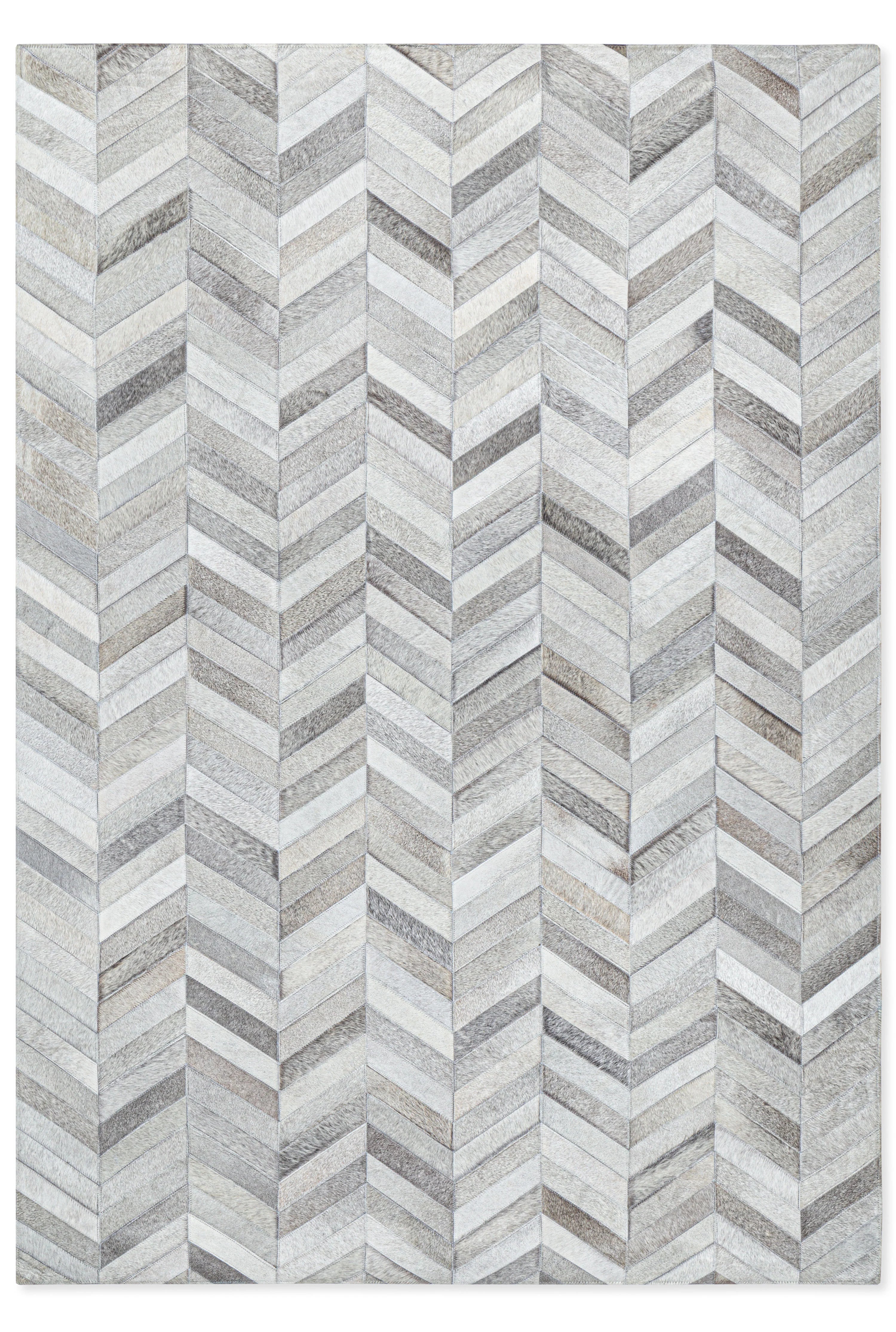 Tapete Cow Hide Rug Parquet Lt Grey