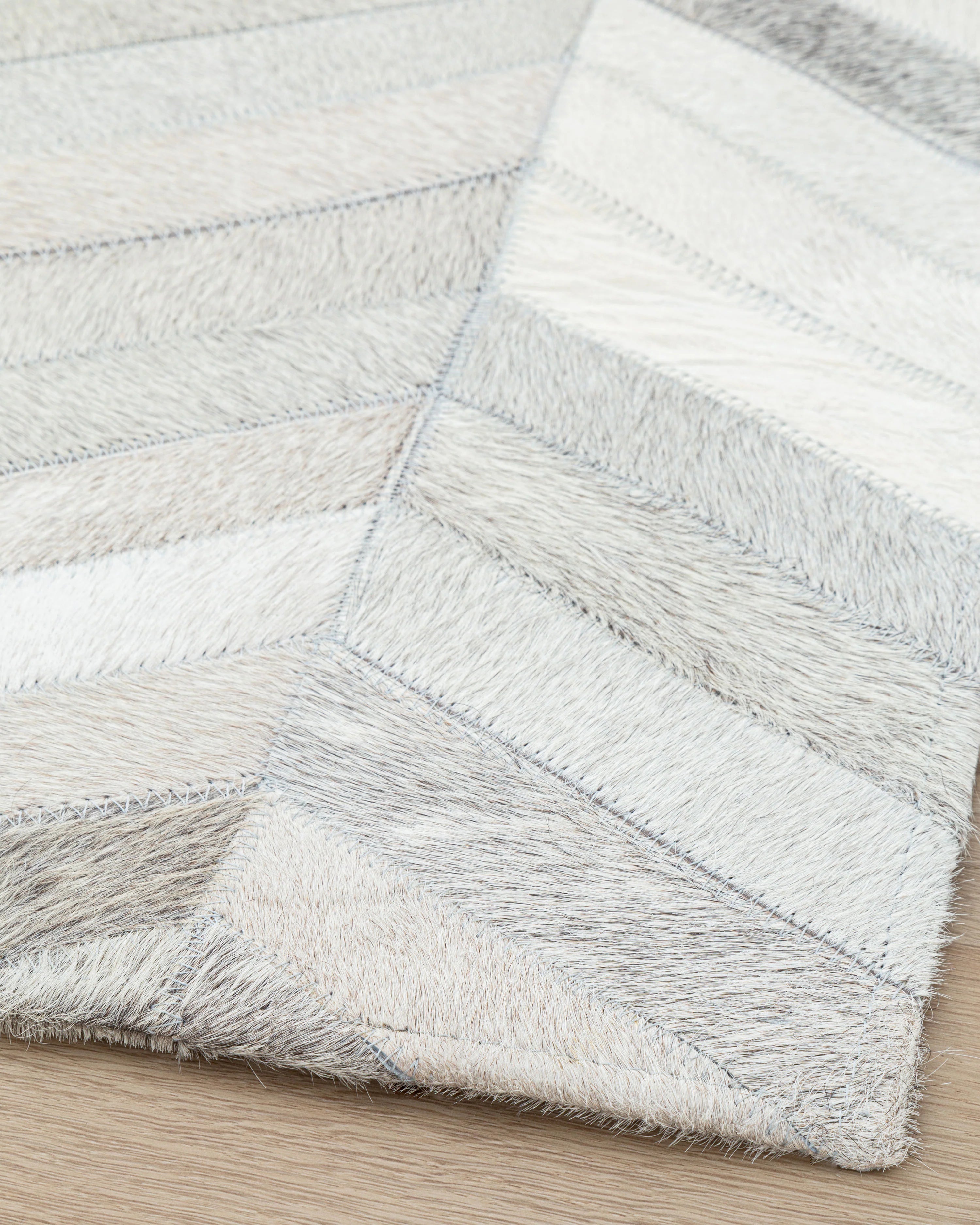 Tapete Cow Hide Rug Parquet Lt Grey