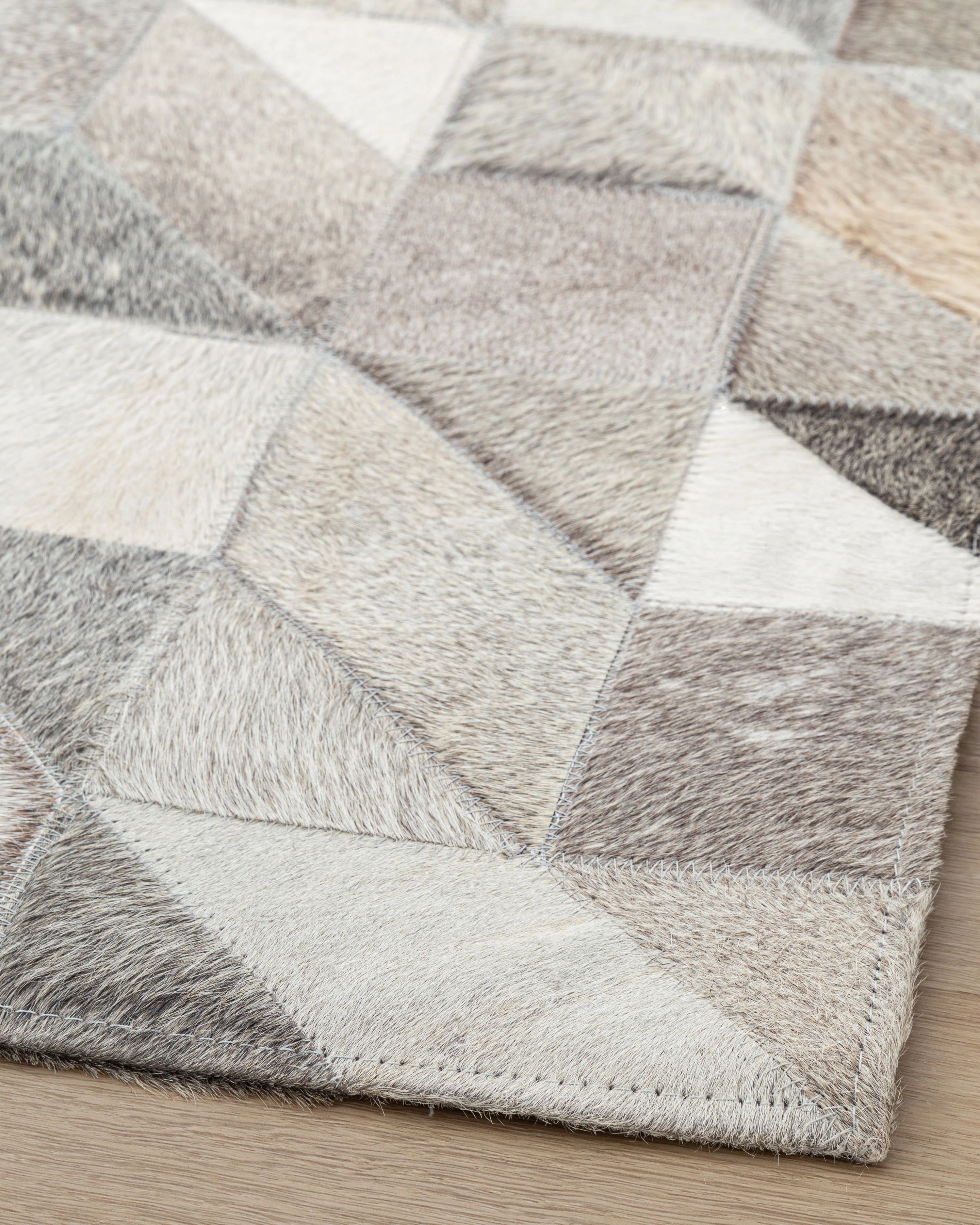 Tapete Cow Hide Rug Pixel Lt Grey
